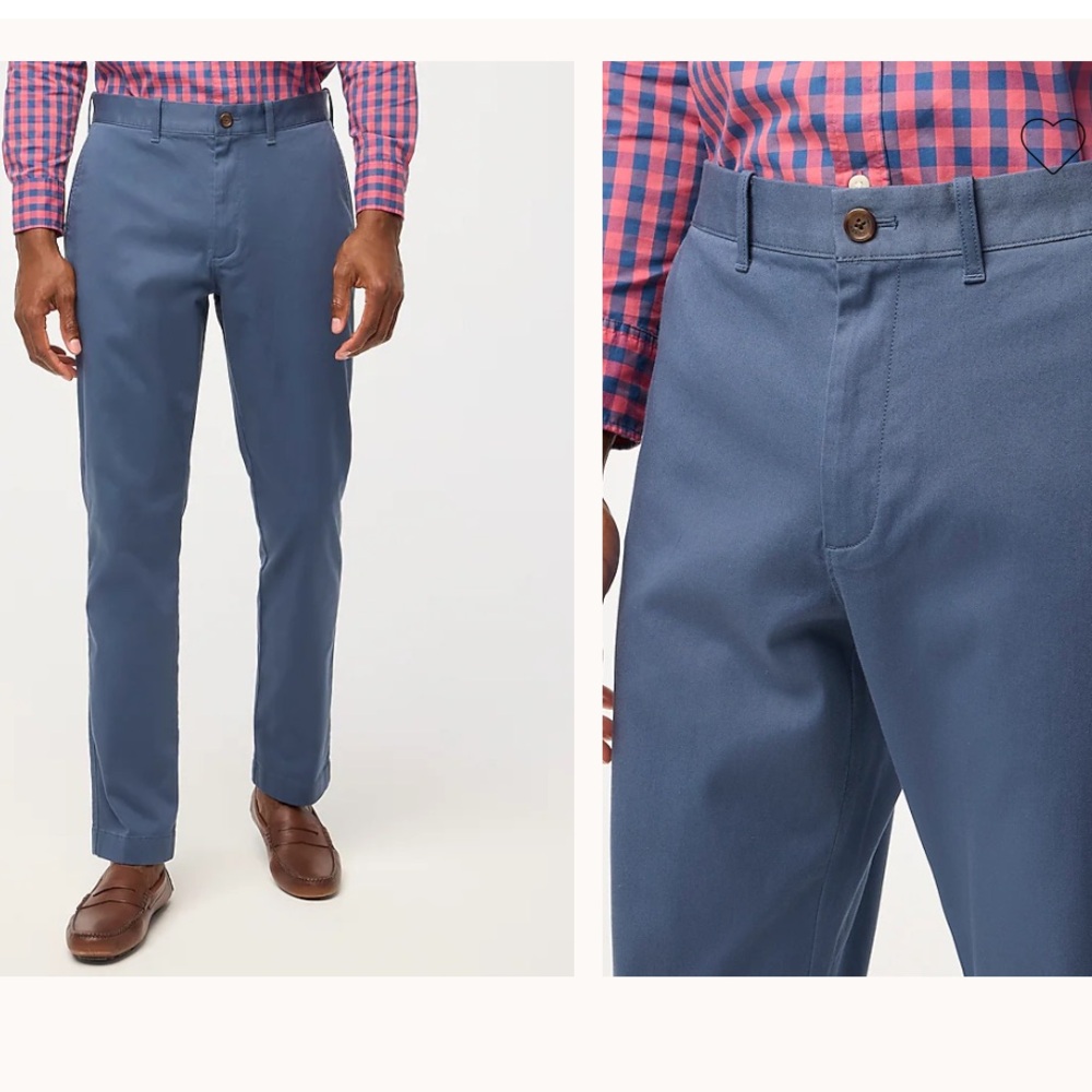 J. Crew Blue Chino Pants Athletic Slim Fit in Legacy Blue 34W 36L